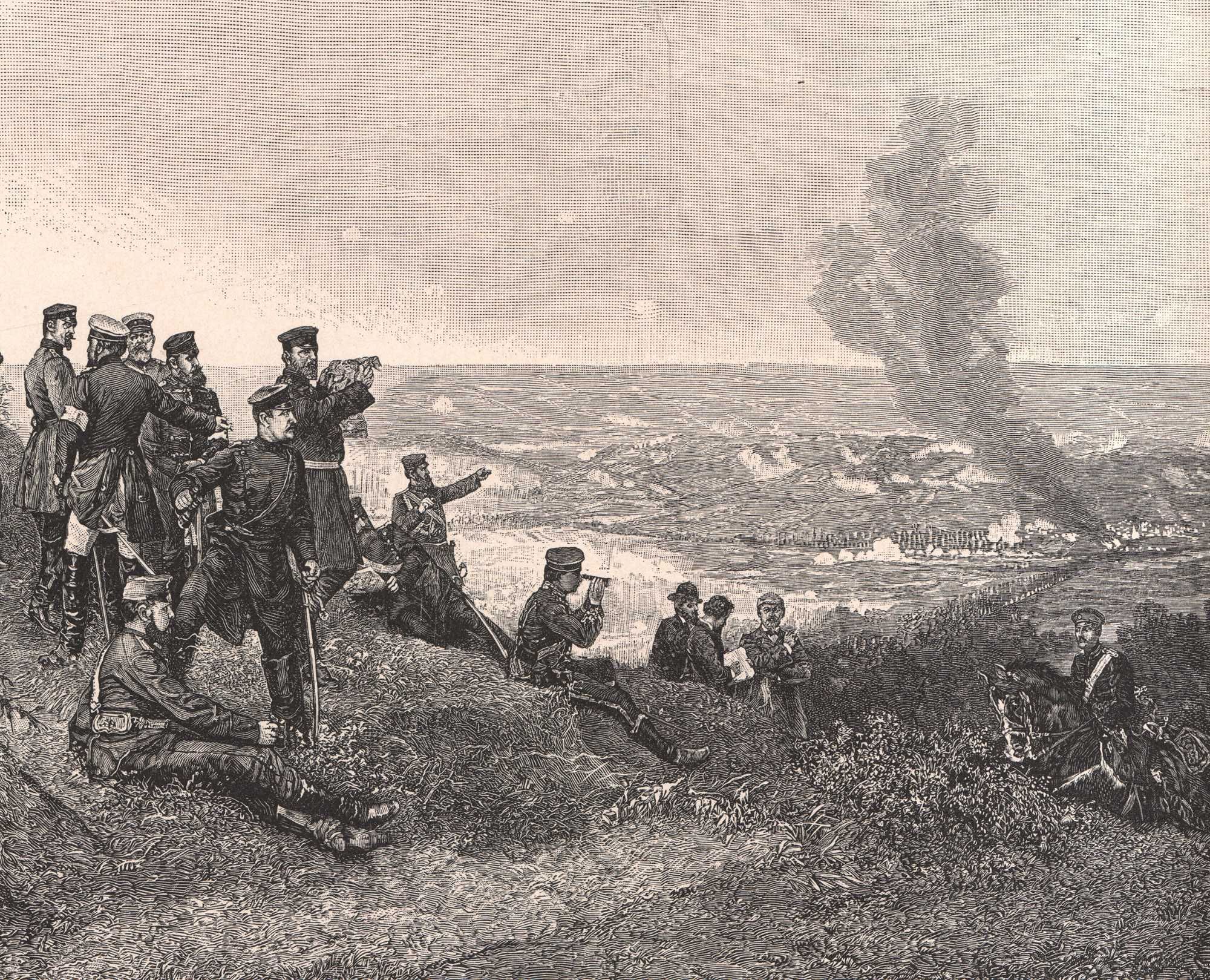 Bitwa pod Sedanem. Kapitulacja. Duży drzeworyt 1895 r. autentyk