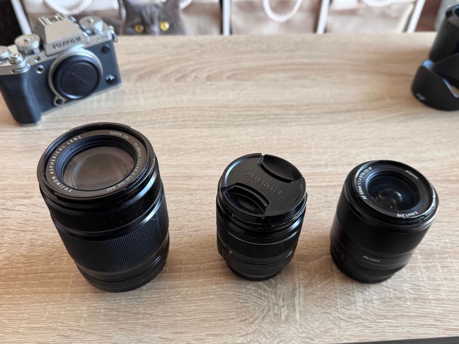 Fujifilm X-T5 + 3 objetivas + DJI RS4 — Kit completo