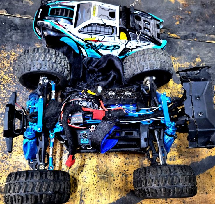 4 x modele RC HPI Savage X + elektryczne + akcesoria+ baterie, częsci!