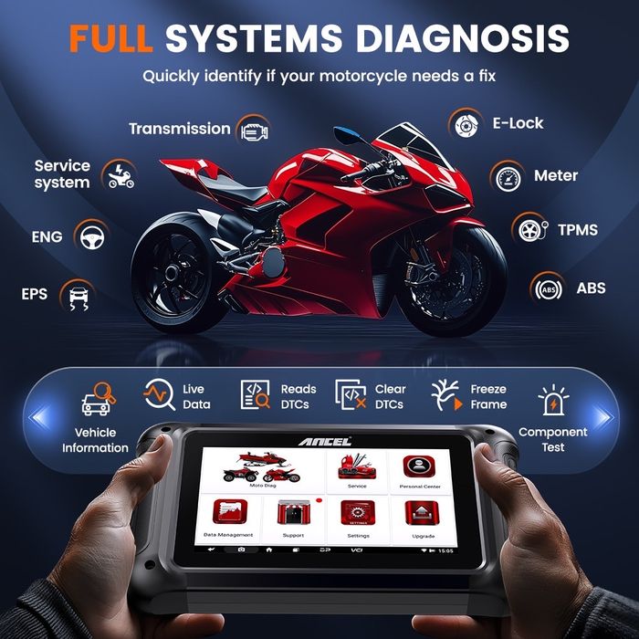 Interfejs diagnostyczny do motocykli ANCEL MT 700 pro
