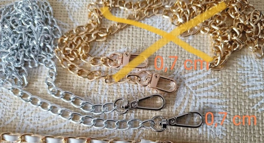 Nowy łańcuch łańcuszek w kolorze srebrnym pasek zamienny wymienny