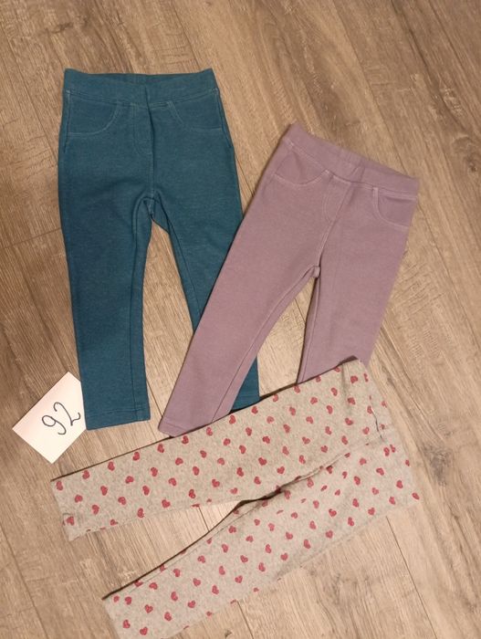 Spodnie getry dziewczęce ocieplane 92