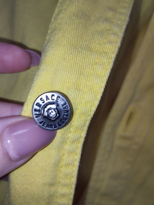 Unikatowa vintage żółta koszula dżinsowa Versace jeans couture XL