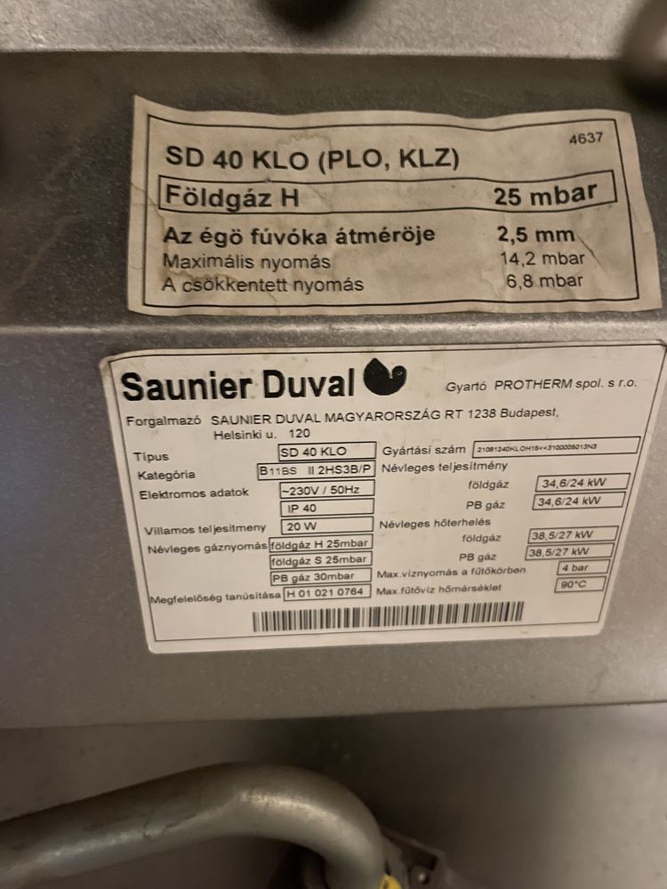 Газовий котел напольний Saunier Duval sd40 klo добрий стан