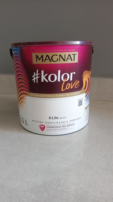 Farba magnat biała 2,5L