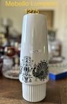 Wazon lata 70  Bavaria Kreutheim biały paw wzór ptak vintage 1275