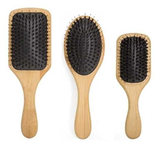 szczotki do włosów przedłużanych i peruk z włosiem dzika zestaw 3 szt.