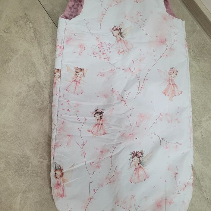Sliczny ocieplany spiworek Minky wróżki 82/45cm. Idealny na 6-15 m-cy