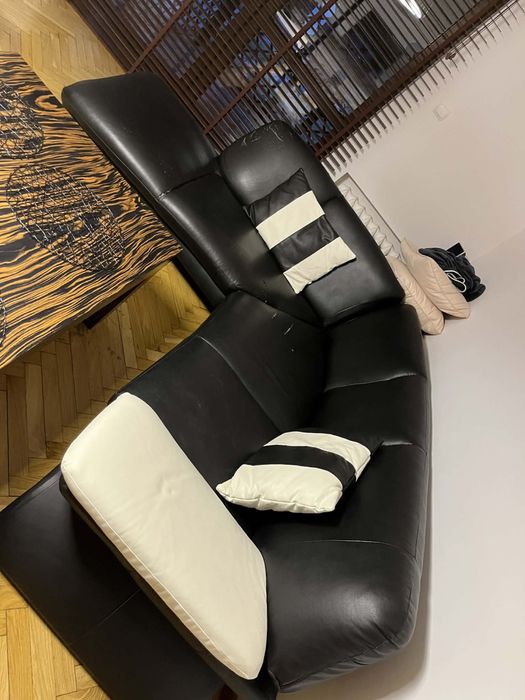 Narożnik + kanapa + puf