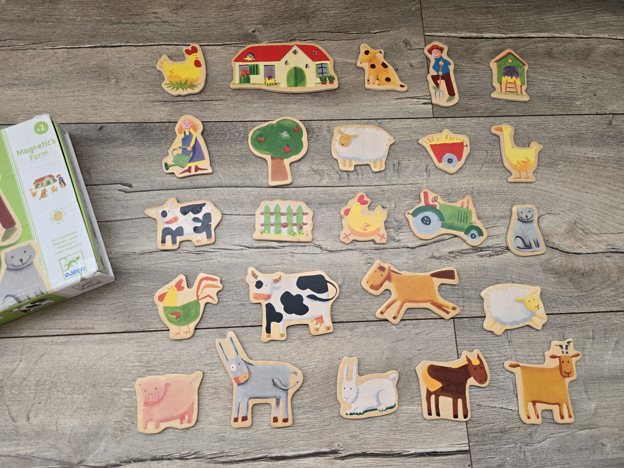 Djeco magnesy farma magnetics farm magnetyczne puzzle