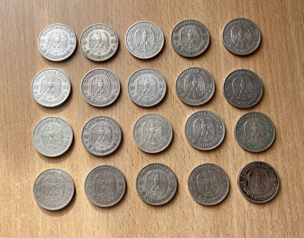 Монети срібло німеччина 2 марки кирха