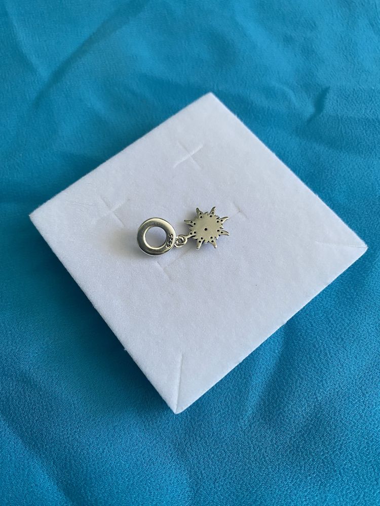 nowa unikatowa zawieszka charms beads nocne słońce srebro 925