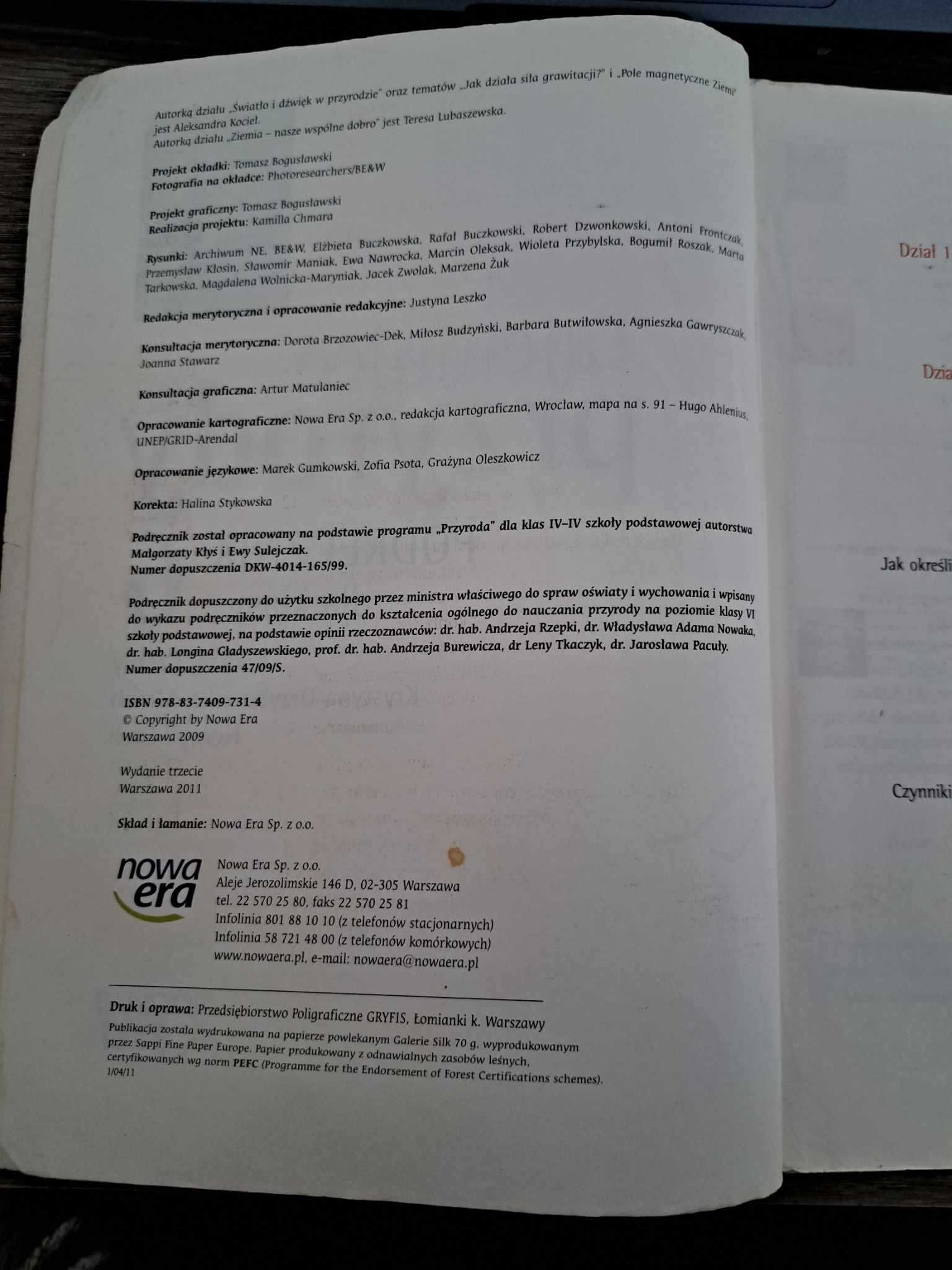 Tajemnice przyrody Podręcznik dla klasy 6