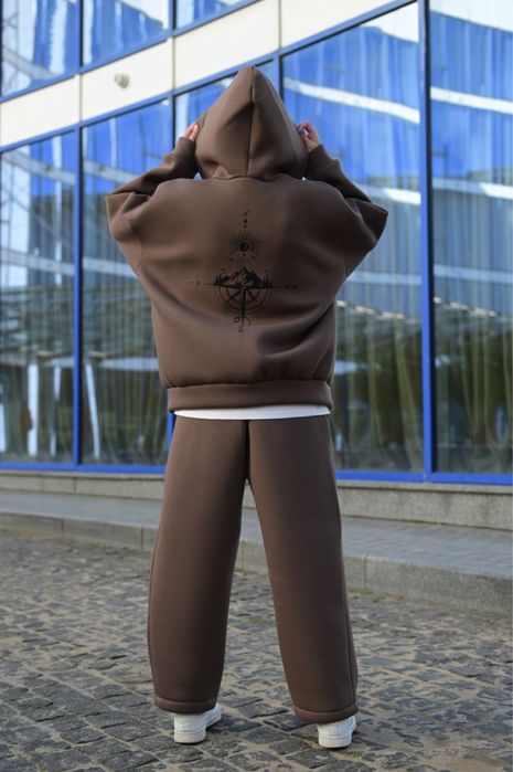 Теплий костюм на дівчинку тринитка на флісі