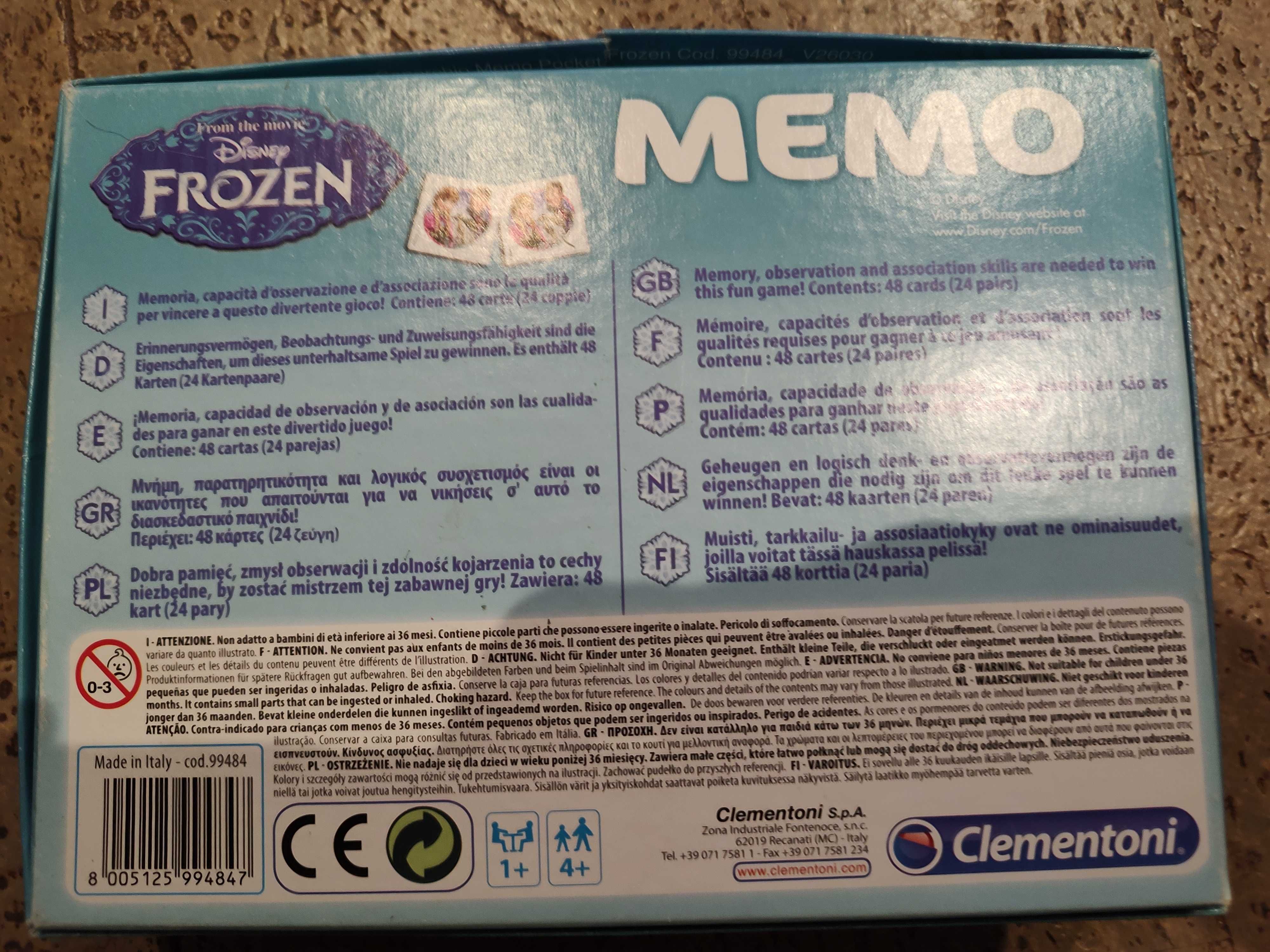 2x MEMO, Granna Jaś I Małgosia-Memo (bez CD) + Frozen Kraina Lodu