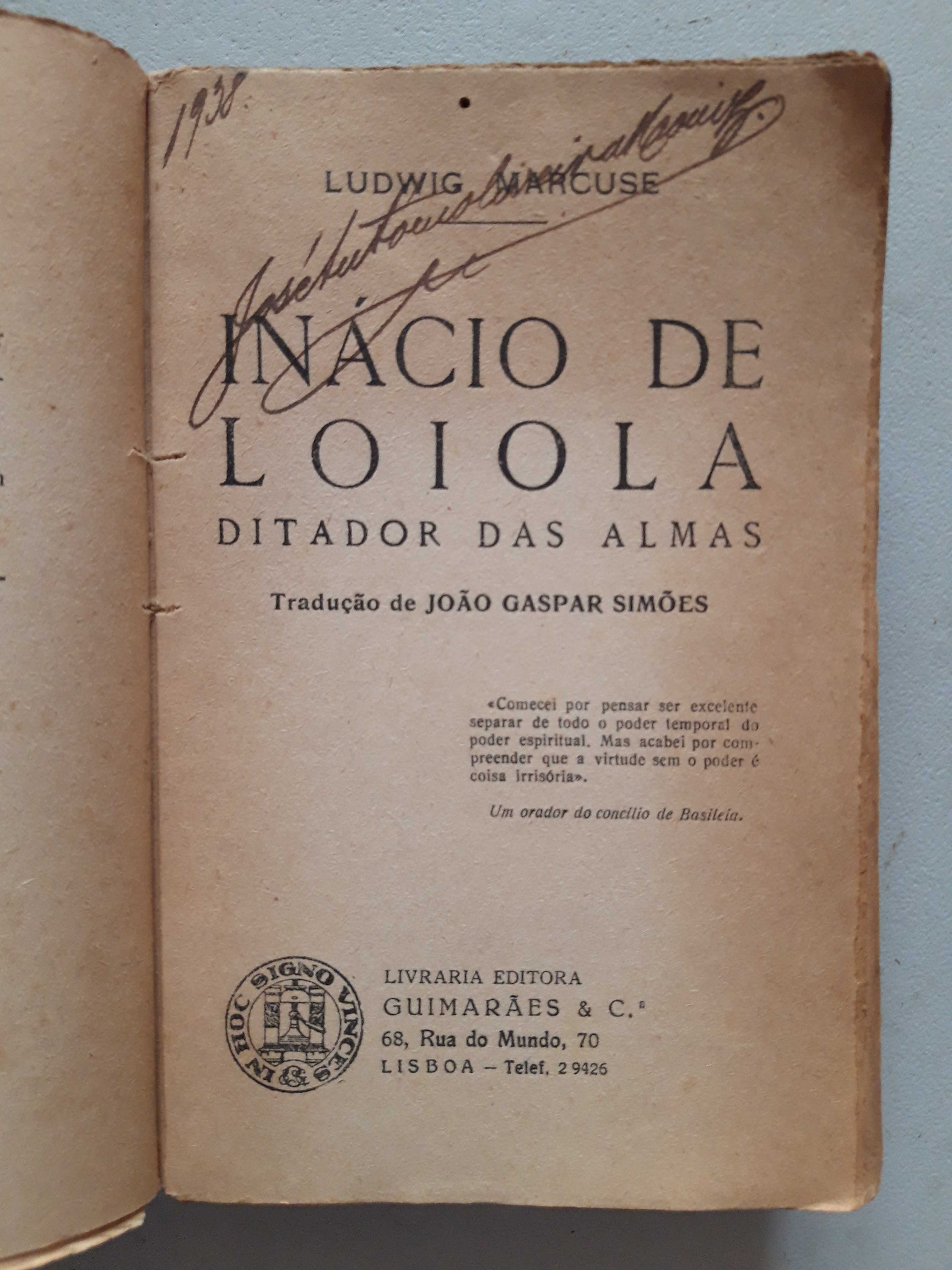 Livro - Ref CxC- Ludwig Marcuse - Inácio de Loyola