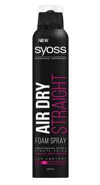 12 Syoss Hair Mousse.Foam Spray.Air Dry Straight -200ml.Preço conjunto