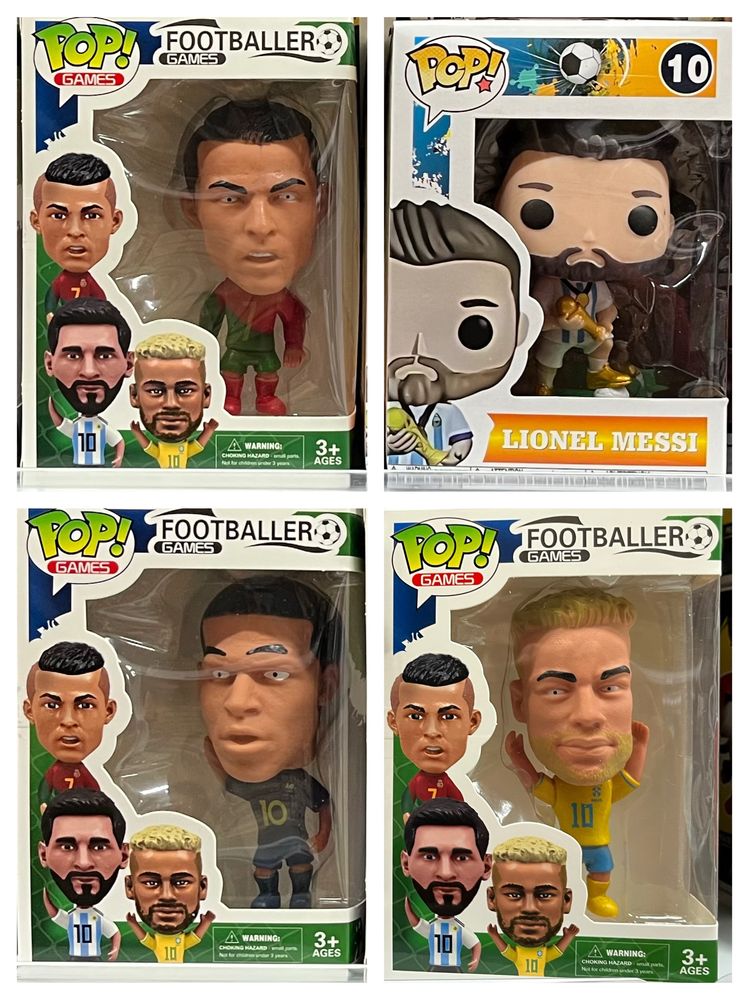 Funko Pop jogadores Ronaldo Mbappé Neymar Messi Haland Novos Natal