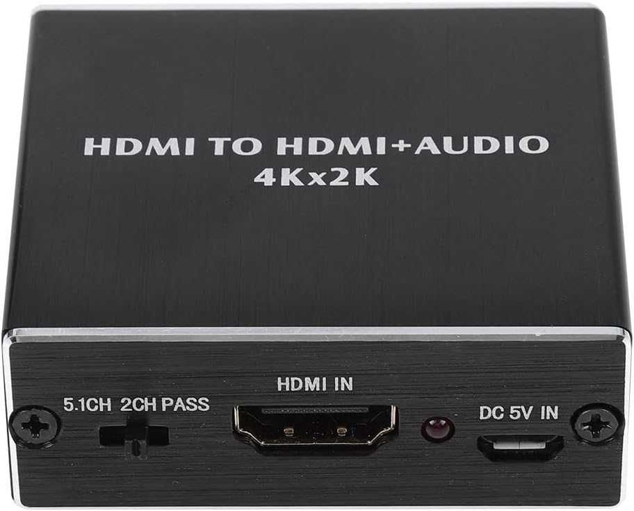 ASHATA Rozdzielacz ekstraktor audio HDMI 4K 2K do Spdif Toslink HDMI