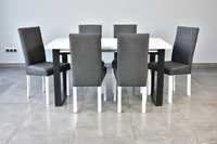 Stół nogi metal + 6 krzeseł tapicerowanych Extra cena! Dostawa