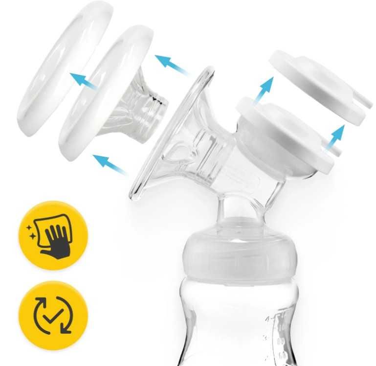 Podwójny laktator elektryczny TWIN 4FIZJO 150 ml x2 NA BATERIE !!!