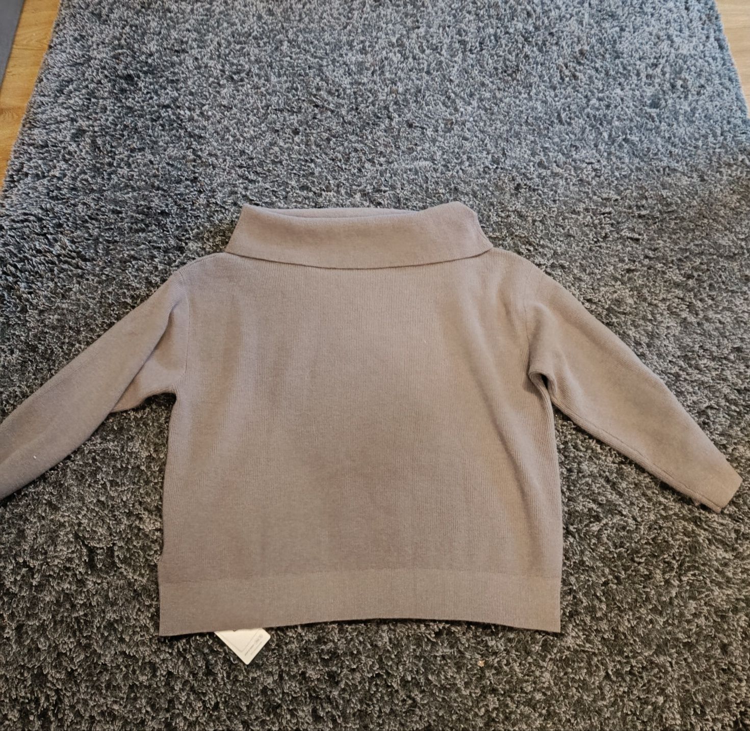 Sweter brązowy damski odkryte ramiona 4xl 52