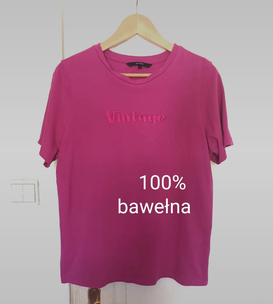 T-shirt retro vintage 100% bawełna M/L bawełniany bluzka Vero Moda