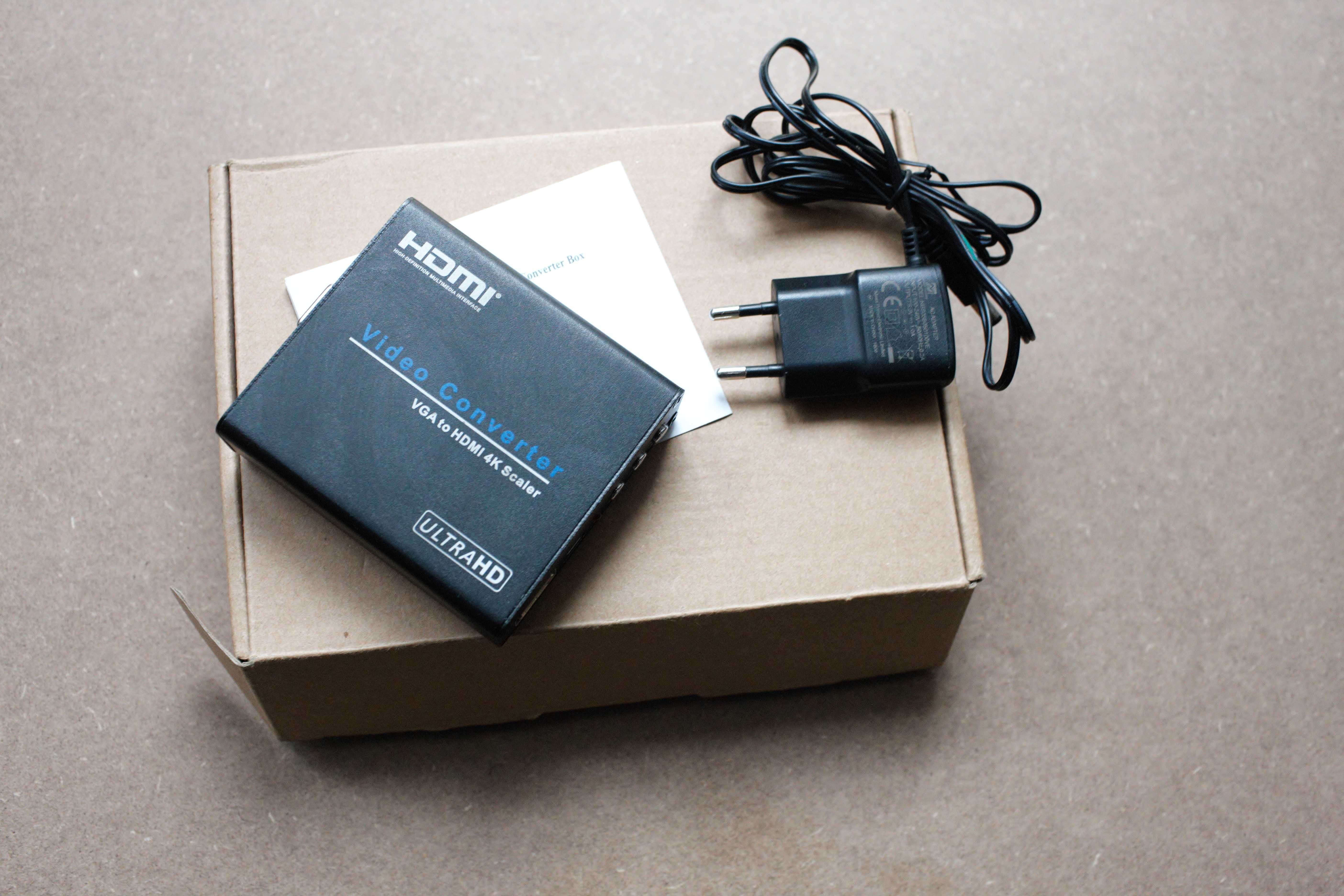 Wideo Konverter Conwerter Adapter  VGA na HDMI - Nowy .