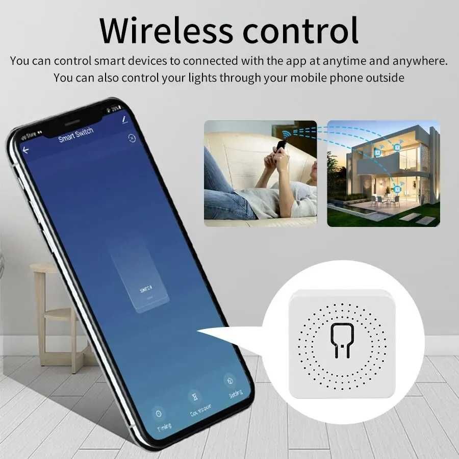 Mini smart switch WiFi dopuszkowy inteligentny sterownik