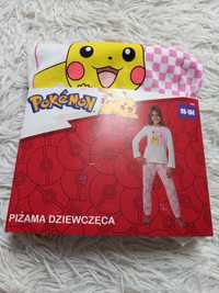 Piżama dziewczęca pokemon bawełniana na długi rękaw rozmiar 98/104