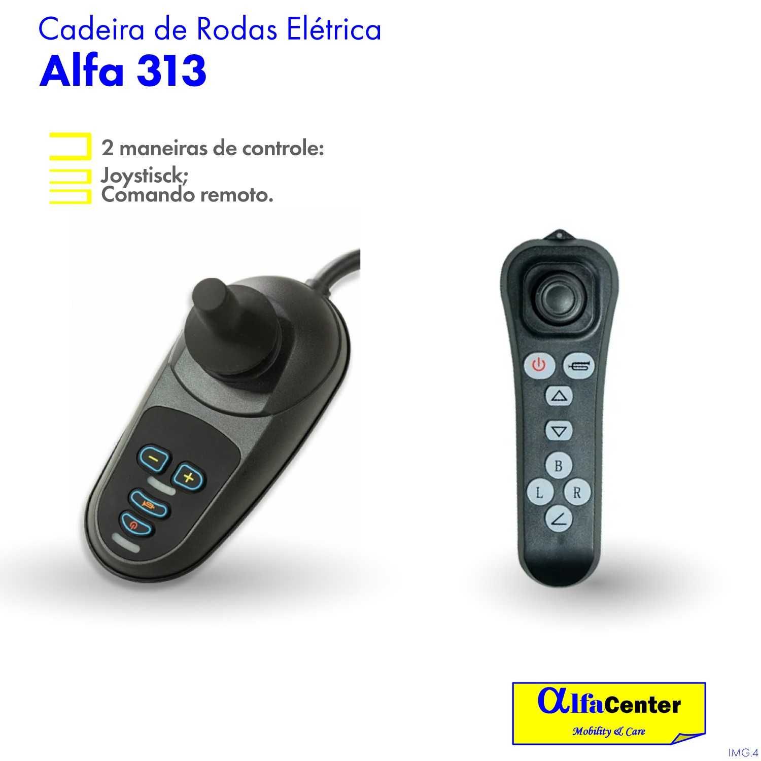 Cadeira de rodas elétrica Alfa 313 - NOVA
