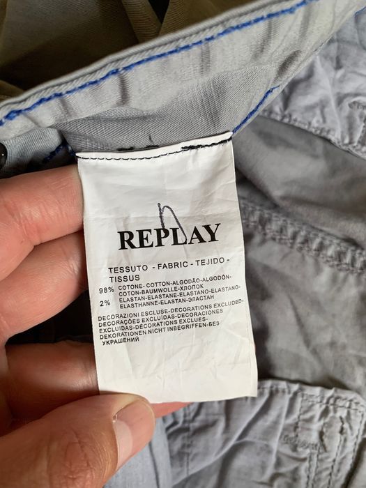 Бомбезные мужские штаны брюки карго с карманами REPLAY Italy оригинал