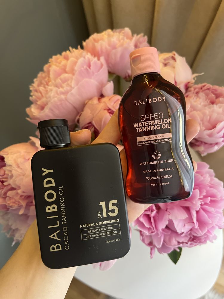 Олія для засмаги з какао Bali Body Cacao Watermelon Tanning oil spf15