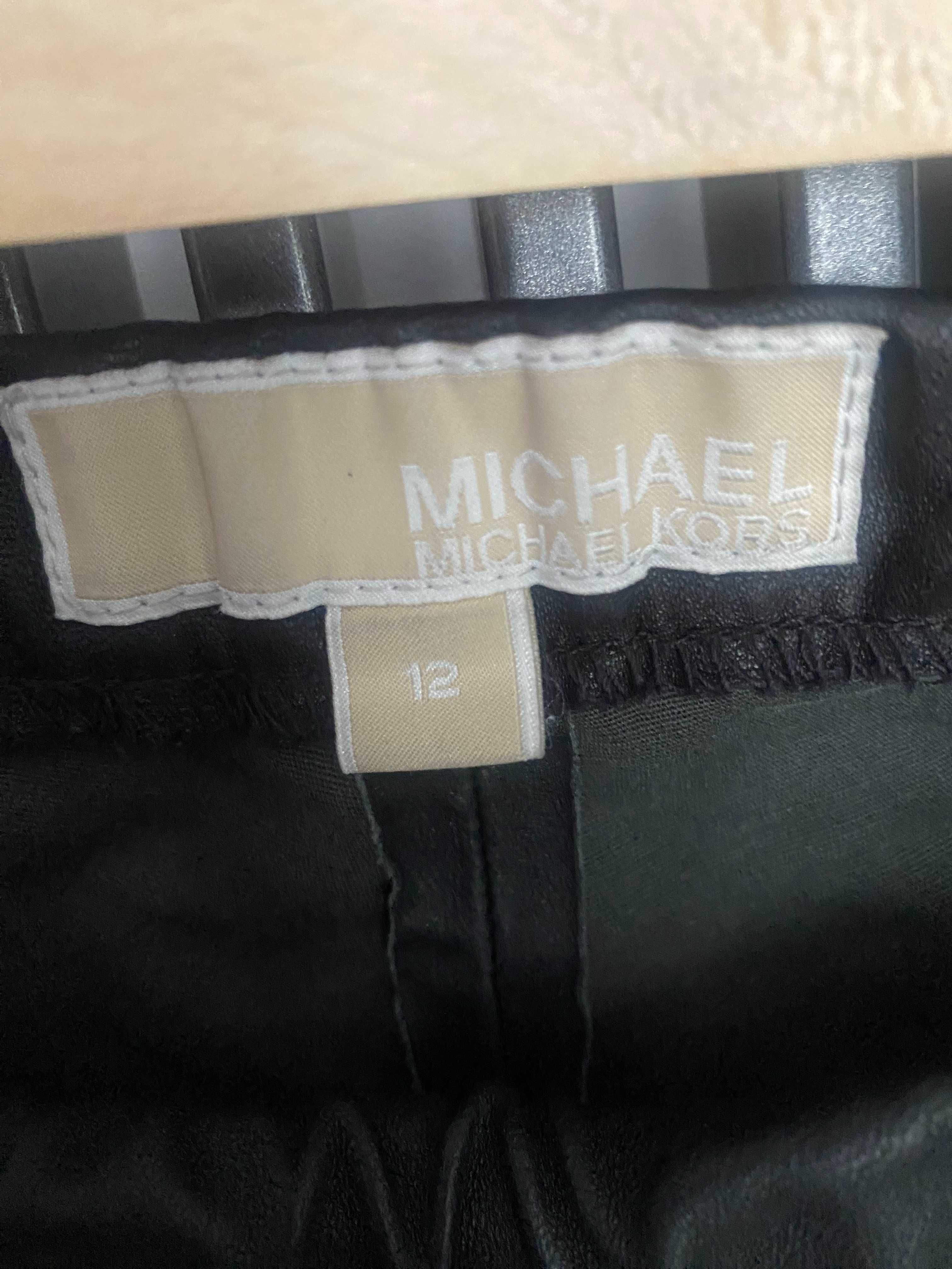 Skórzane, damskie spodnie Michael Kors