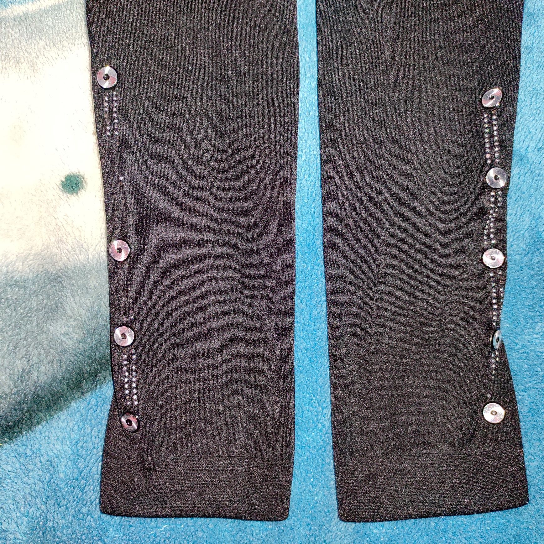 Rajstopy legginsy r. 152-158 ciepłe na zimę ozdobne nogawki