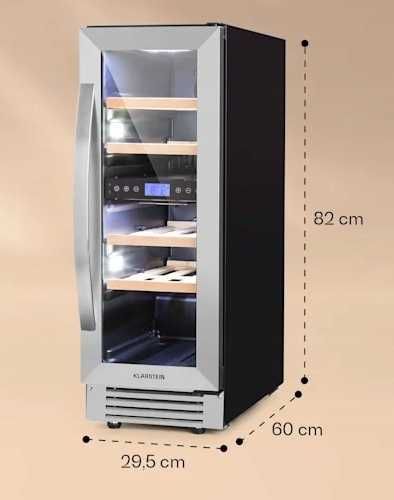 Winiarka Lodówka na Wino 2 strefy 17 butelek 3 kolorowe oświetlenie