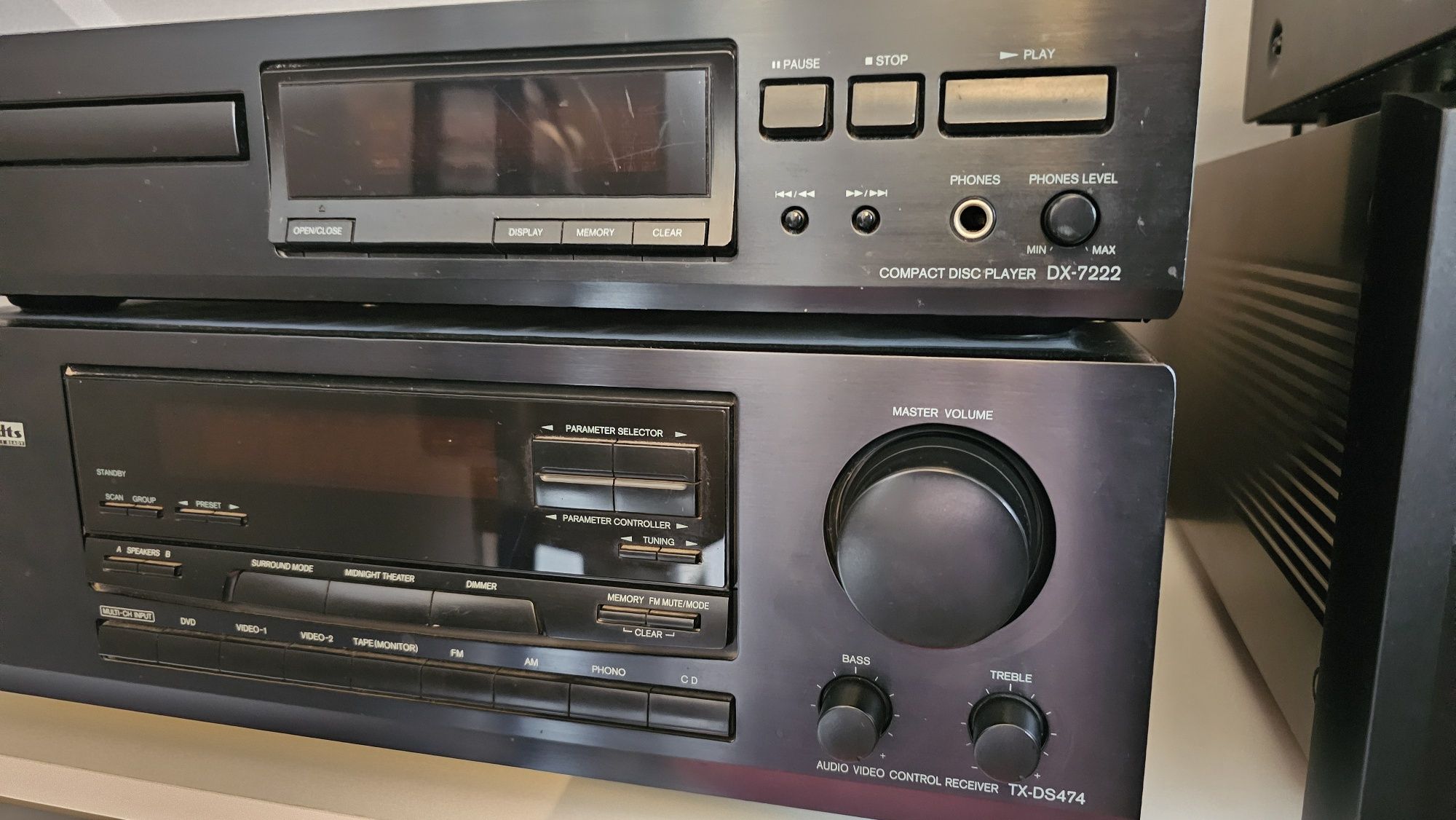 ONKYO model TX-DS 474 z pilotem, cd dx 7222