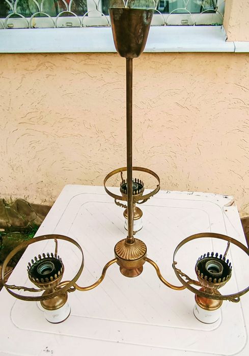 Люстра потолочная латунь