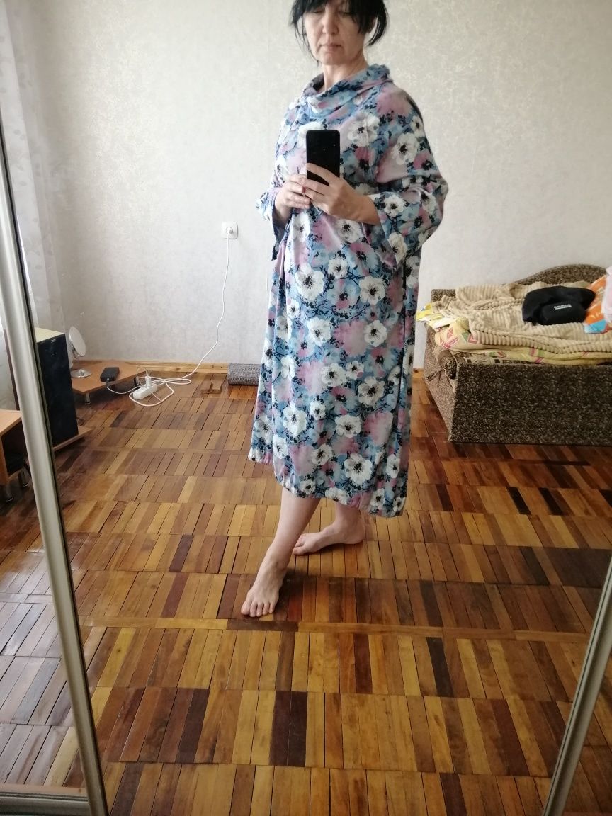 Платье джинс-стрейч, свободный крой