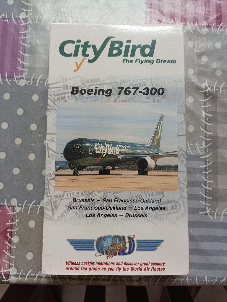 Cassete VHS Air Routes CityBird Boeing 767-300