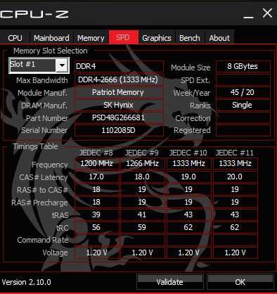 8GB DDR4 2666 Pamięć RAM 1.2v Patrior Memory SK Hynix do komputera