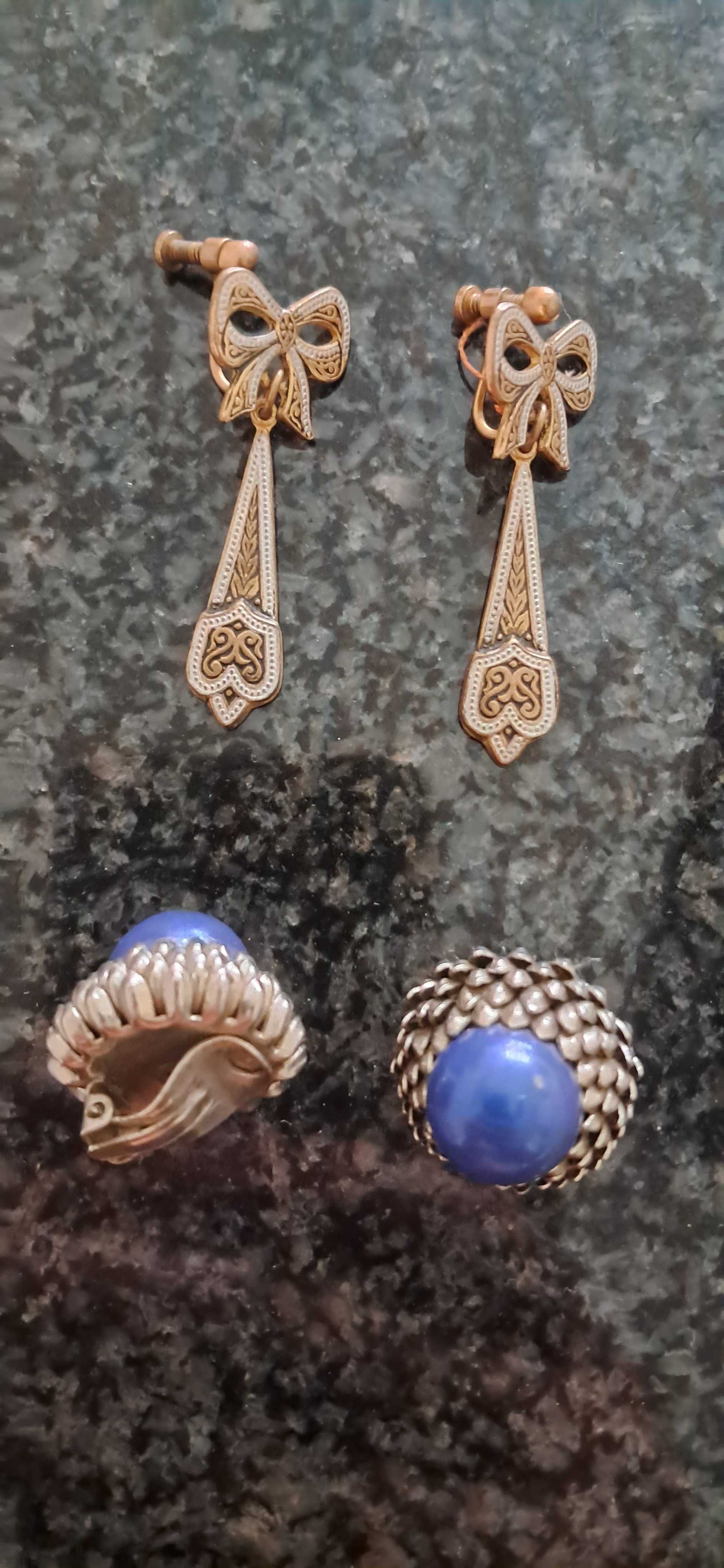 Relogios vintage brincos vintage pins colar de perolas