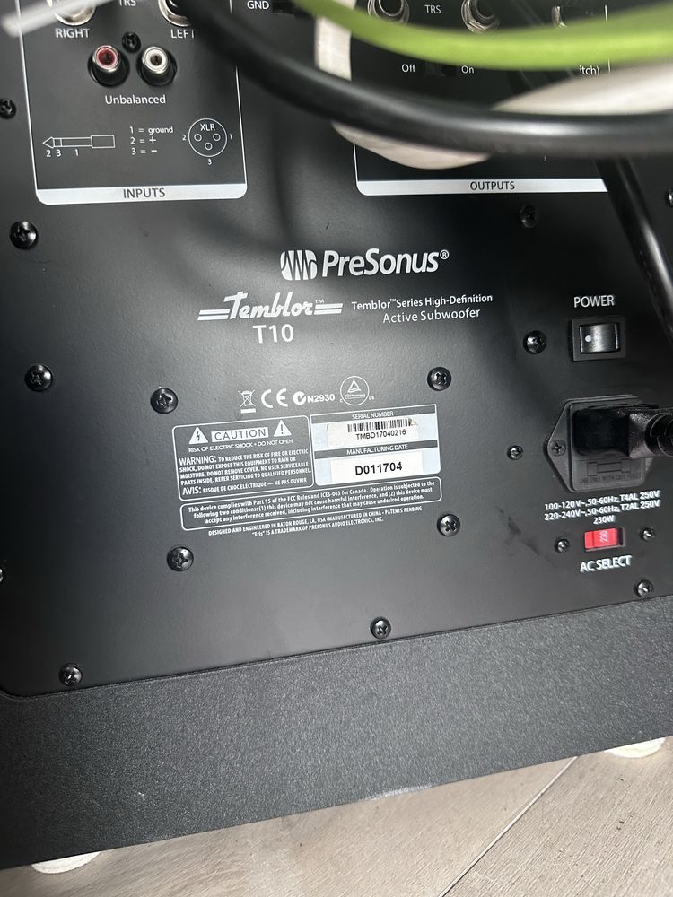 Presonus T 10 pro sub studio audio hi-fi hi-end