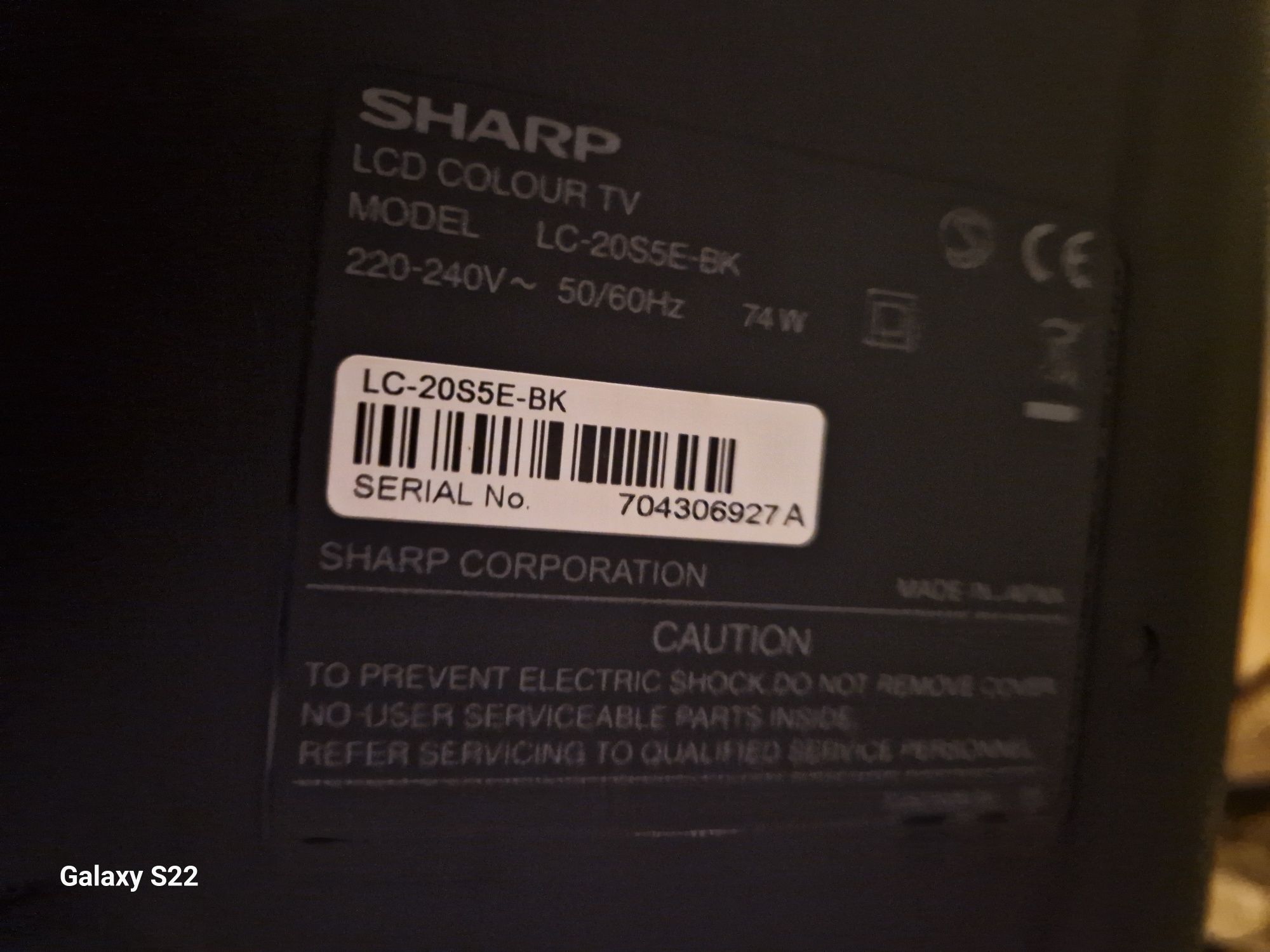 TV Sharp 20" LCD Aquos zamiana za narzędzia