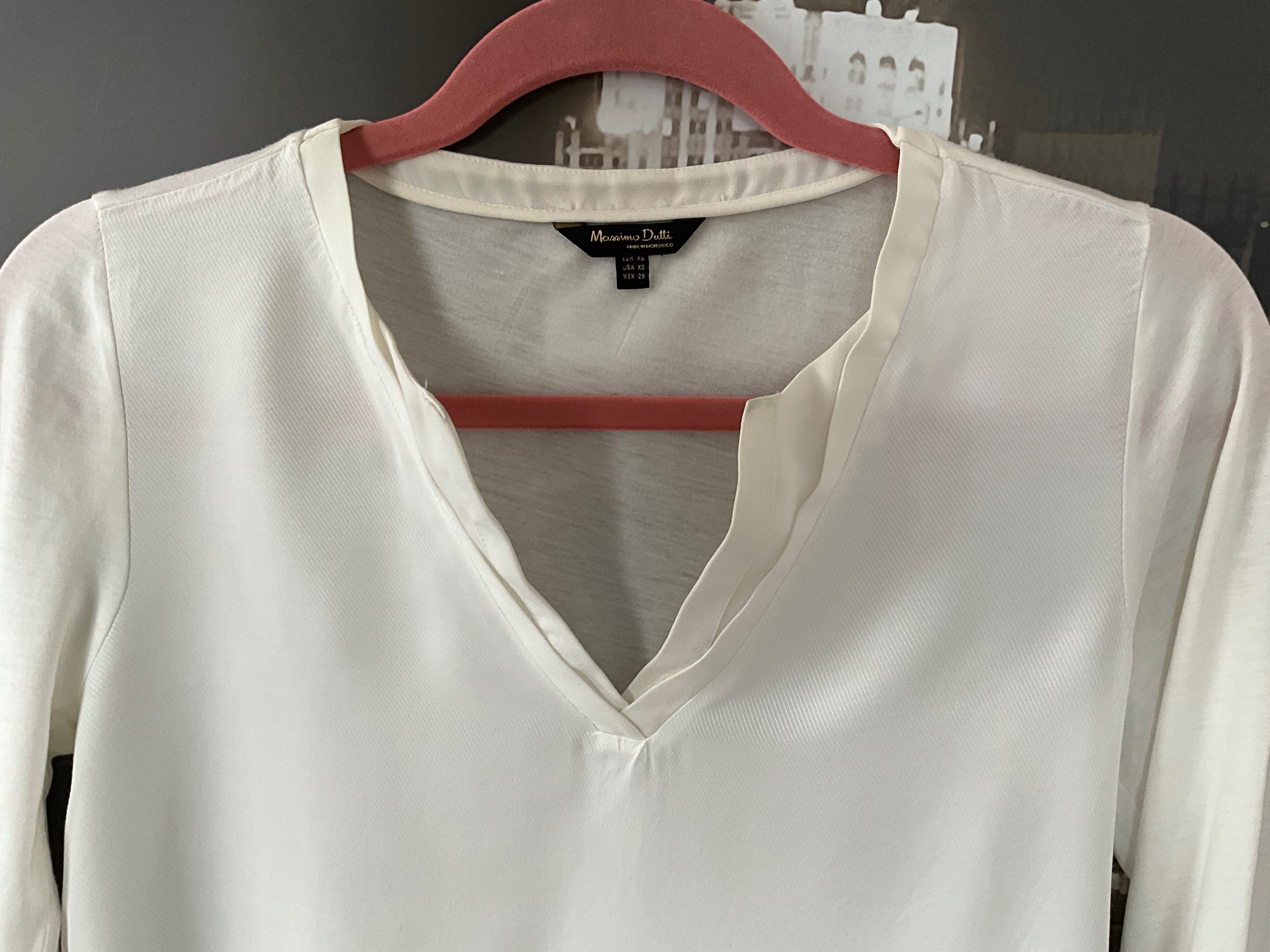 Koszula damska biała bawełna MASSIMO DUTTI XS 34