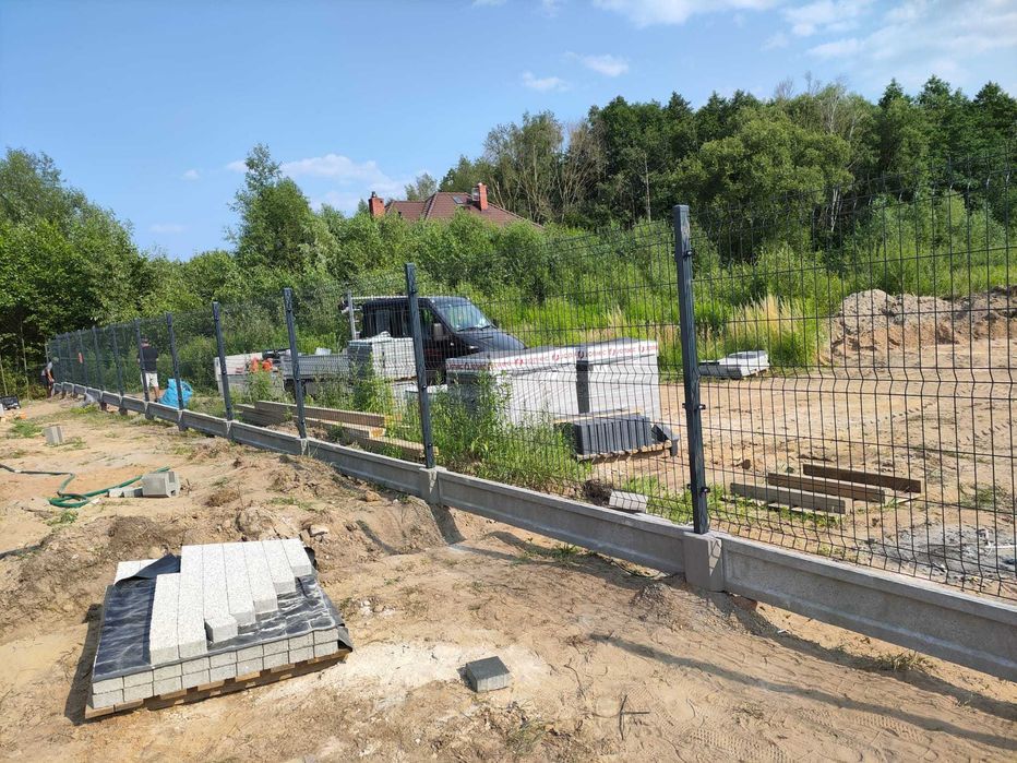 Ogrodzenie ogrodzenia panelowe panele słupki brama furtka płot palety