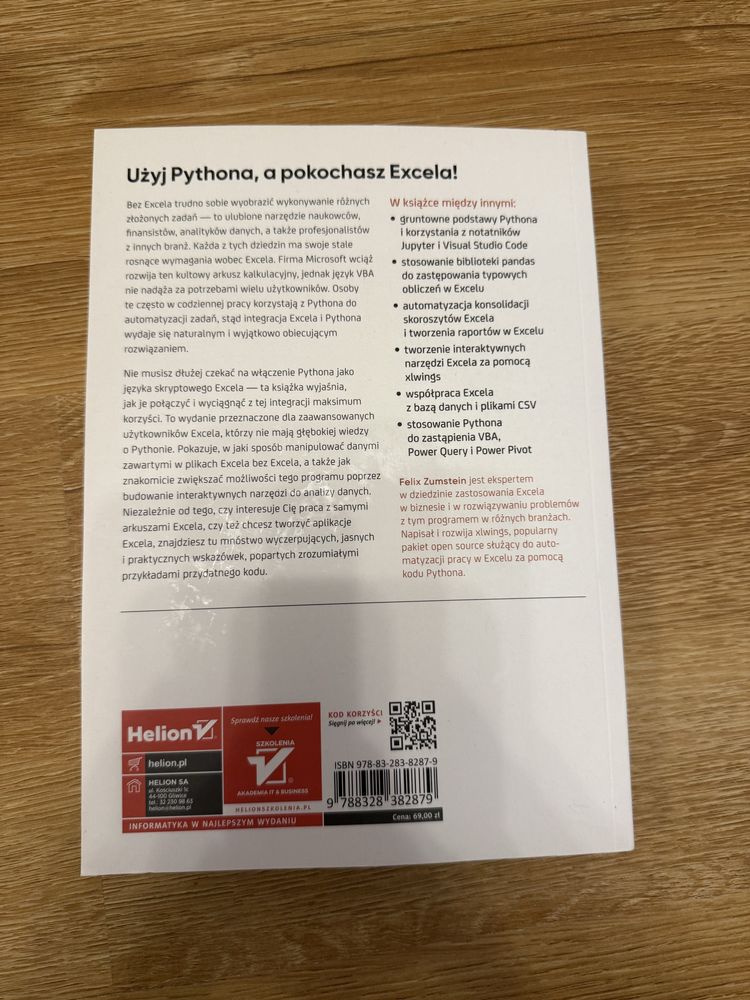 Python i Excel. Nowoczesne środowisko do automatyzacji i analizy
