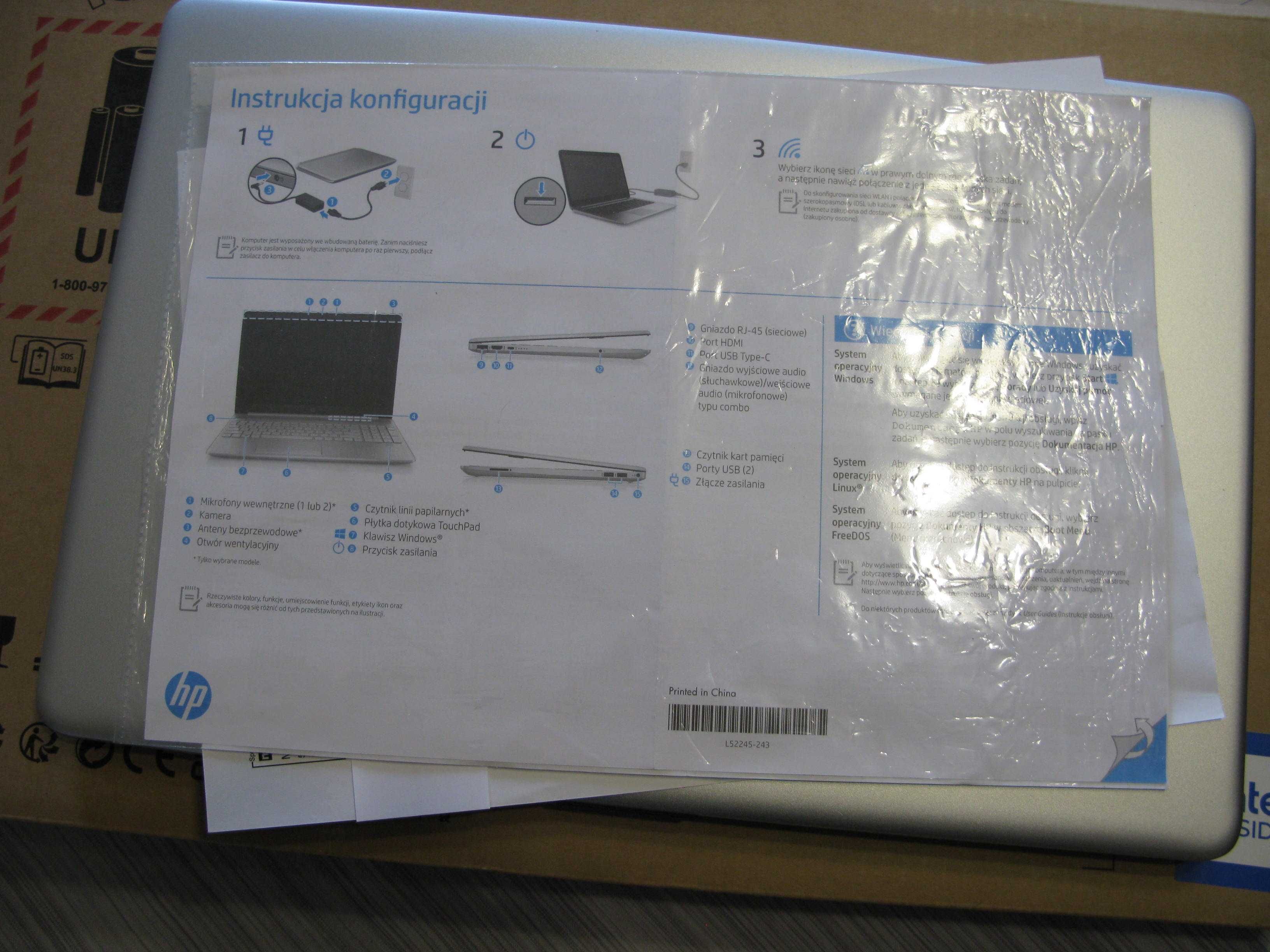 2,5-letni NOTEBOOK HP15- 15,6" ; 8GB ram;256 SSD