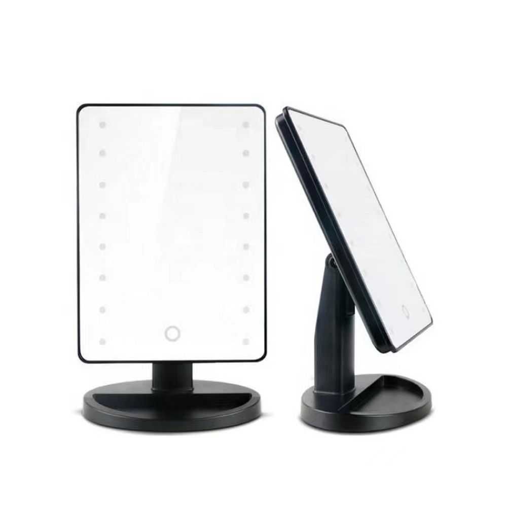 Lusterko toaletkowe z LED czarne