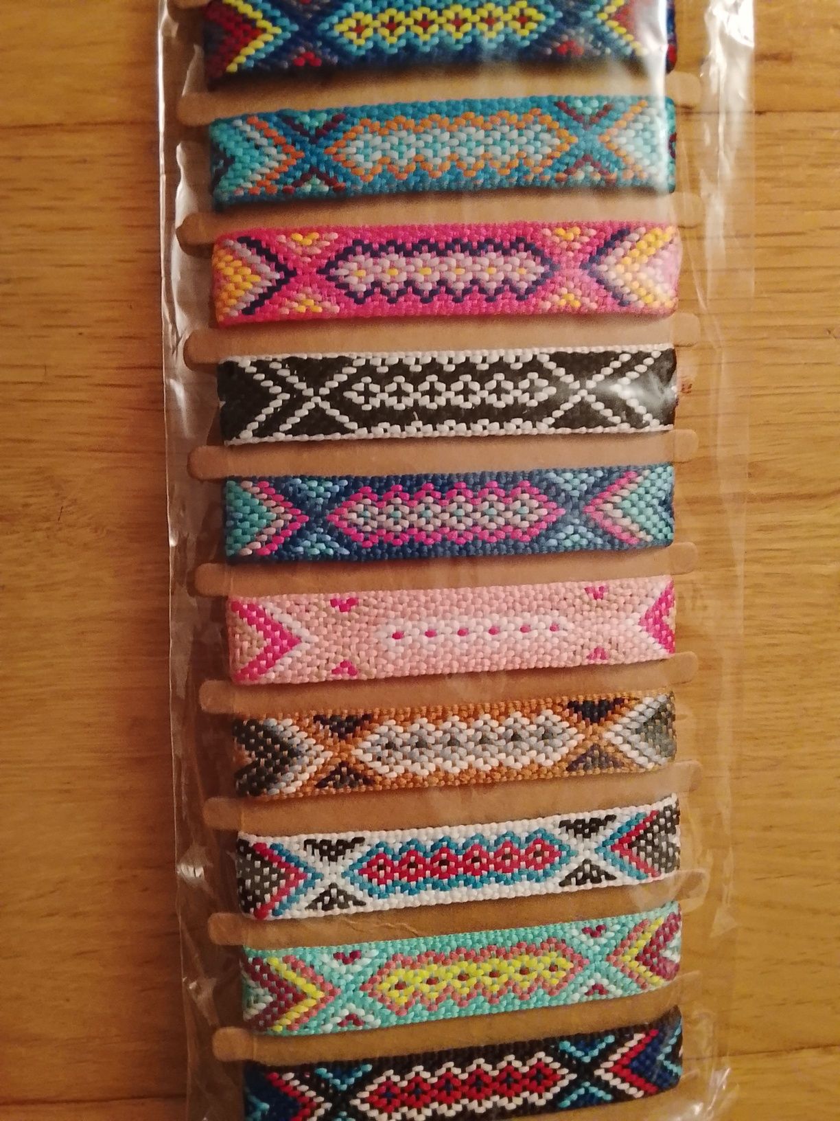 Pulseiras amizade em tecido